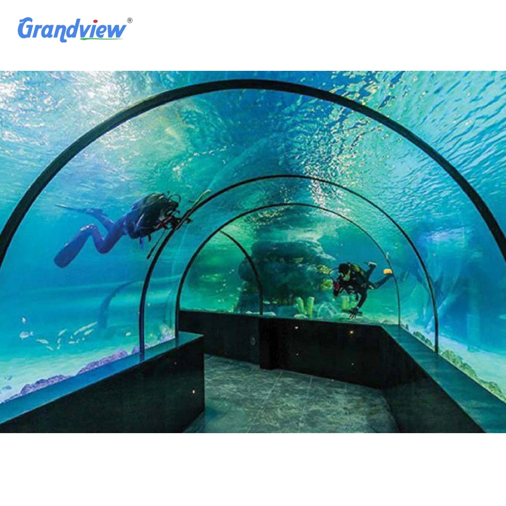 10m hojas de Plexiglás Acrílicas Océánicas transparentes de gran tamaño vidrio Túnel Acuario