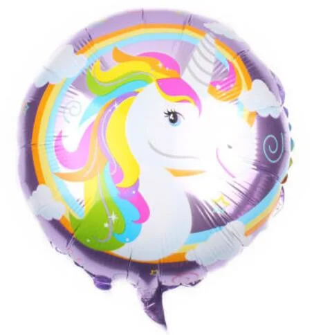 Latex Colored Unicorn Round Wedding Party Balloon