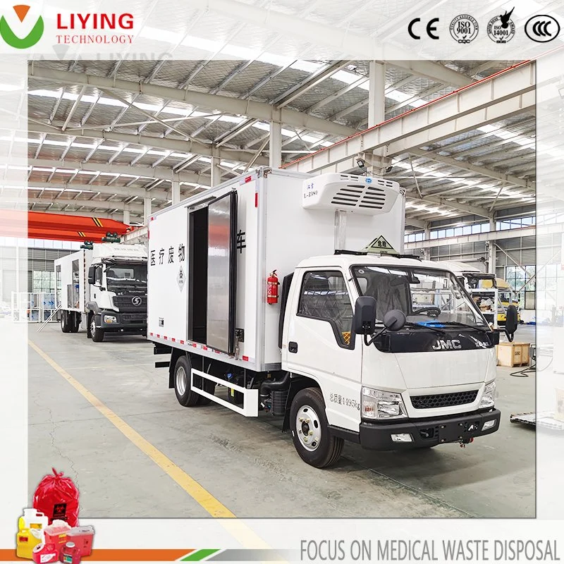 Professional Hospital Medical Infectious Rubbish Transfer Vehicle Shipping Truck with Refrigeration Function