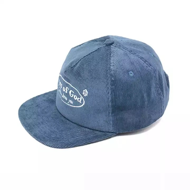 Personalizado Corduroy no estructurado Gorra encaje a la pargo Gorra bordado Sombrero