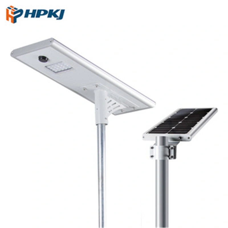 Hepu Alumbrado Público LED solar al aire libre con la pole y panel solar integrado todo en uno AC 12V/24V 80W 100W 120W