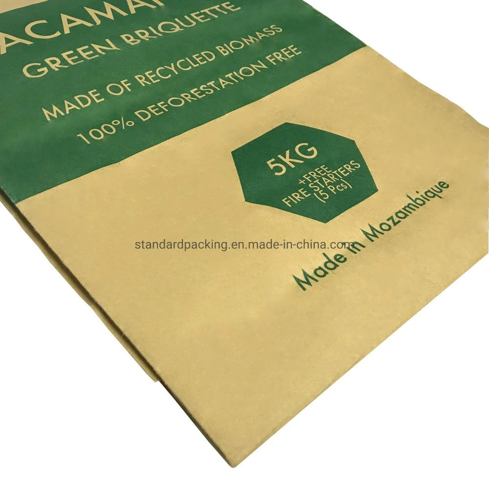 5kg de carbón de bambú barbacoa laminado bolsa de papel Kraft PP BARBACOA