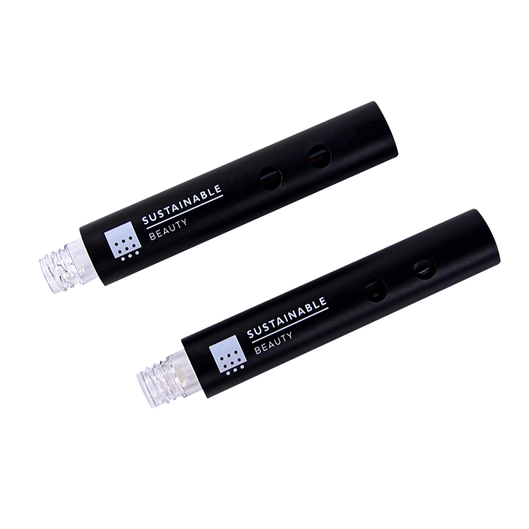 Cosmetic Packaging Black Round Clear 0.4oz Mascara Bottle 12g Container 12ml Mascara Tubes with Brush