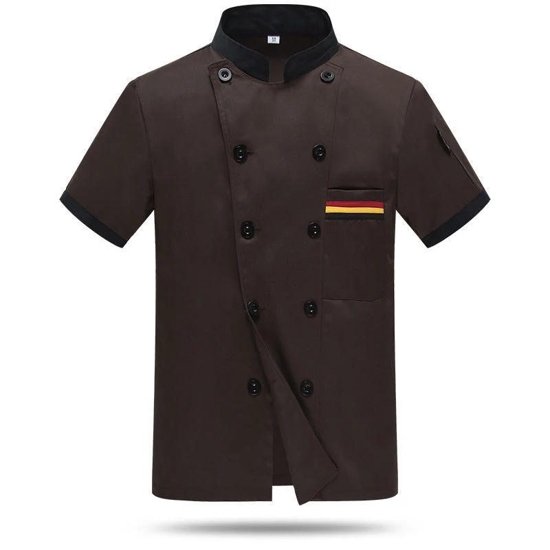 Short Sleeve Chef Clothes Uniform Restaurant Cooking Chef Work Clothes