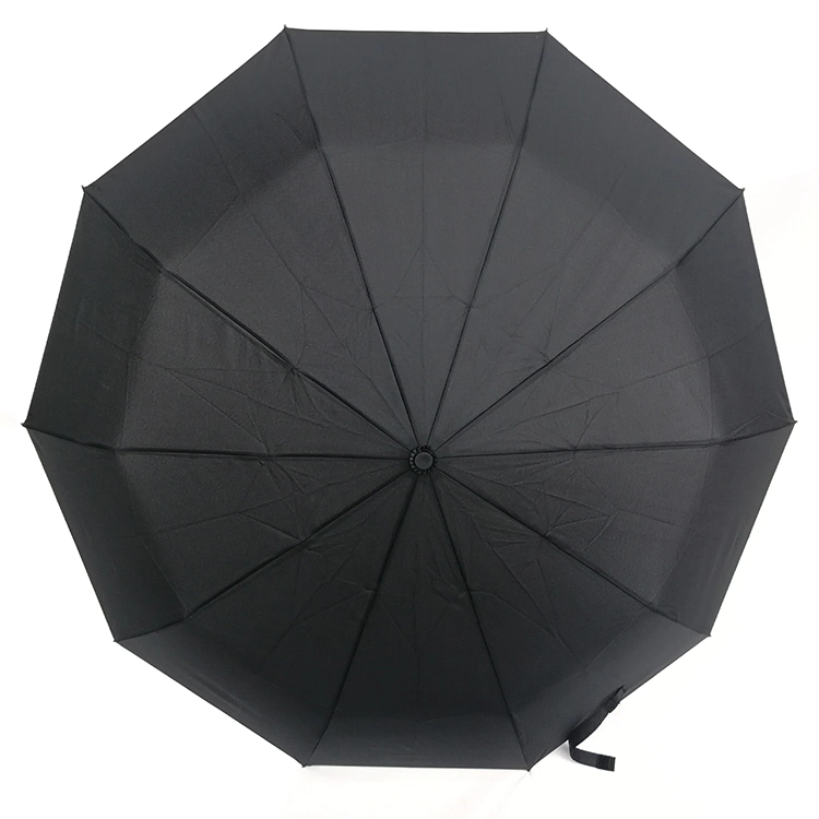 Black Promotion Quality Rolls Royce Car 3 Fold Compact Auto Open and Close Umbrella for Outdoor