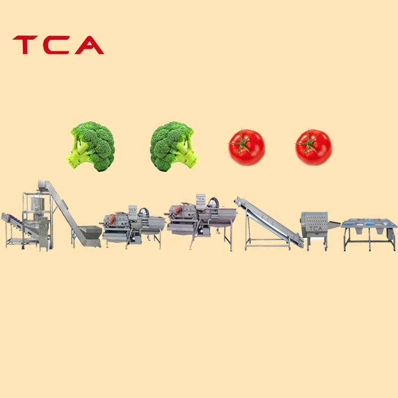 Industrial Salad Vegetable Production Vegetable Washing Cutting Drying Processing Line