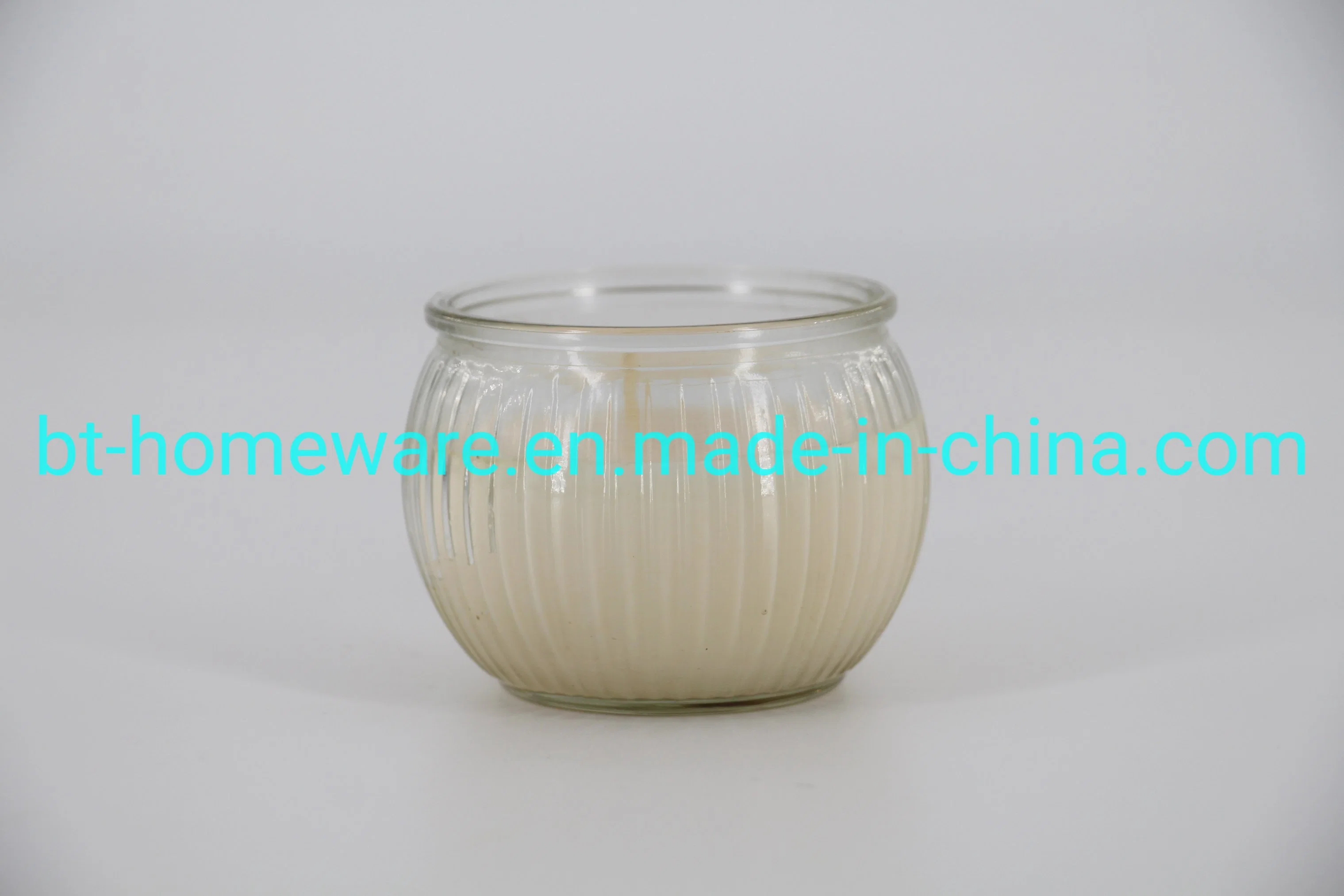 Wholesale/Supplier Hot Sales 175ml 4 Oz 5oz Clear Vertical Stripes Round Watermelons Pumpkins Cup Jar for Candle Making