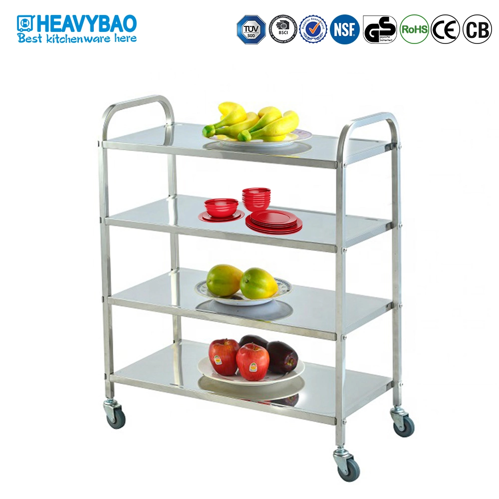 Heavybao Movable Steel Kitchen & Home Organizer Serving Rolling Storage Cart Trolley Rack