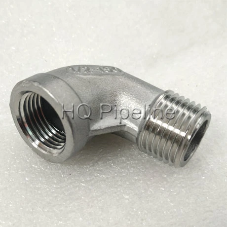 Stainless Steel Threaded Pipe Fittings Thread Street 90 Elbow