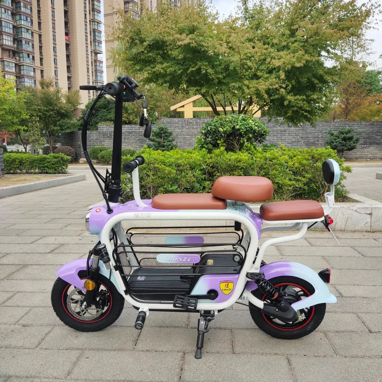 Vélo électrique 12 pouces 350W avec batterie au lithium, très demandé pour les voyages parent-enfant.
