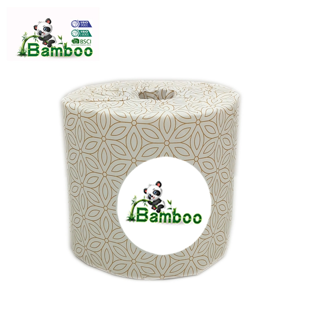 OEM Individually Wrapped Eco Friendly Toilet Roll Soft Absorbent 3 Ply Bamboo Toilet Paper