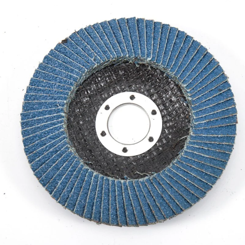 Disco abrasivo de fibra de vidrio 4inch de la aleta rueda de amolado Azul Color