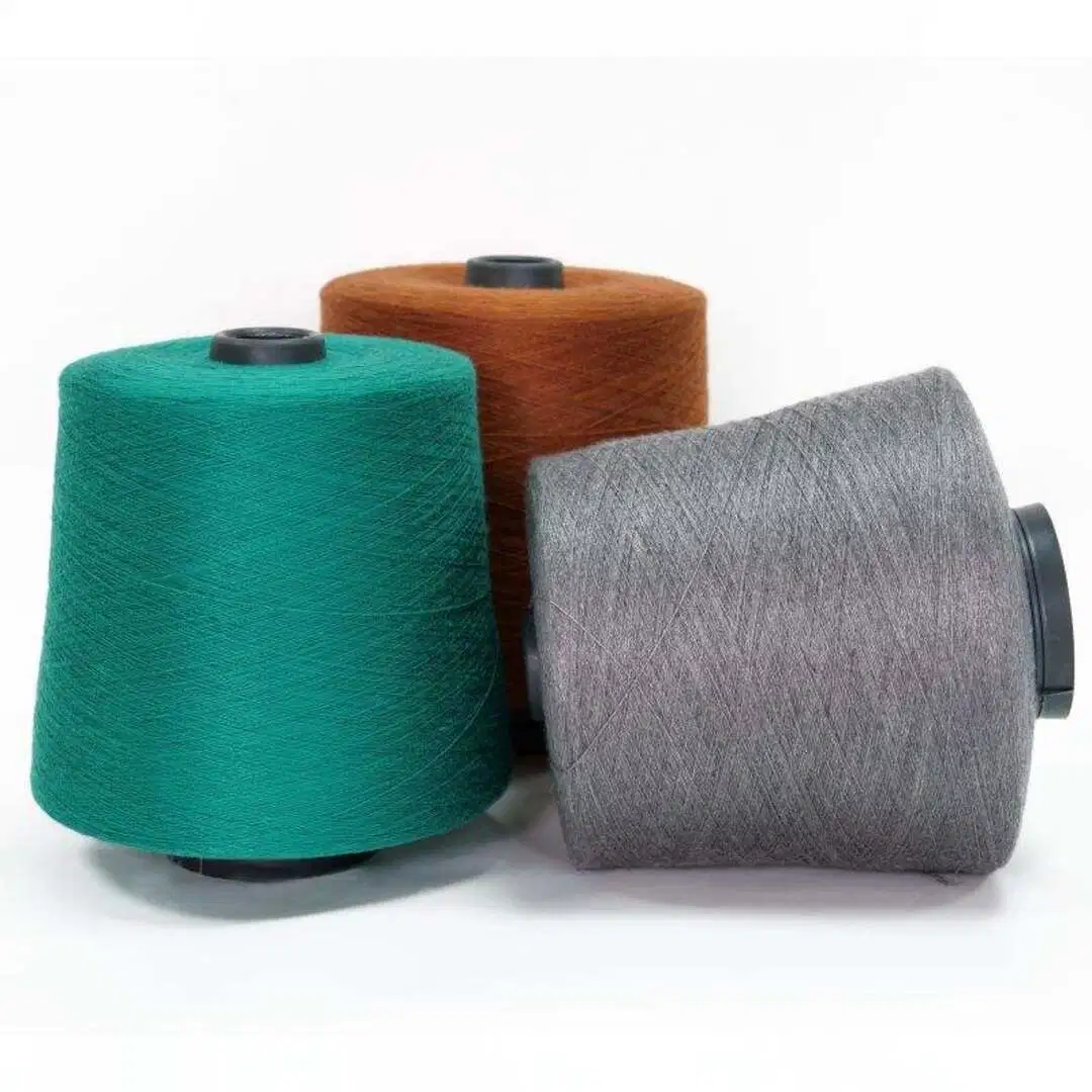 Fios de reciclar 2/32nm 35%Viscose 30% Sorona 35% poliéster Recyclcle