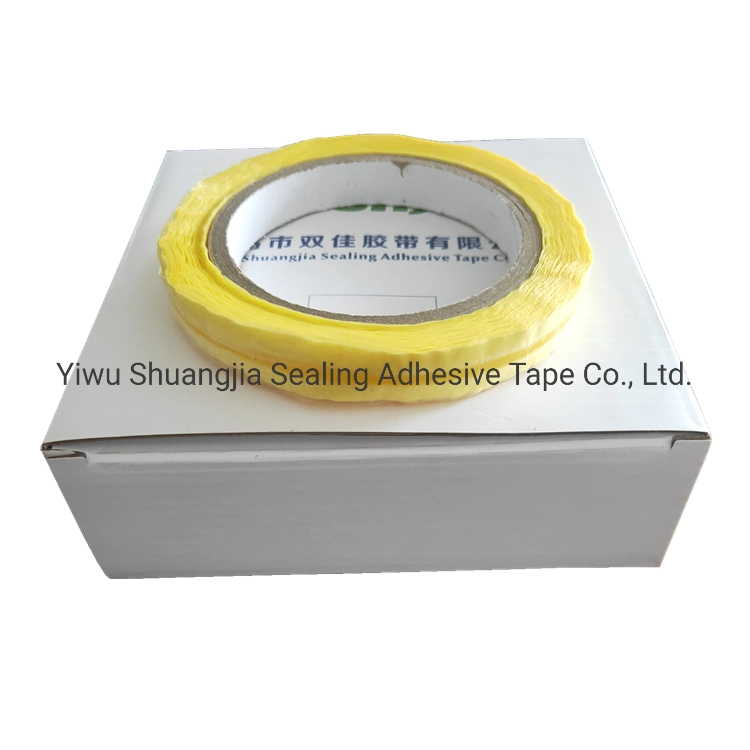 14mm Center Glue Re-Sealable PE Self-Sticky Packing Tape, Double Sided Tape with Yellow Film