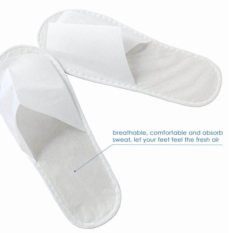 SPA Massage Non Woven Disposable Slippers with Open Toe Design