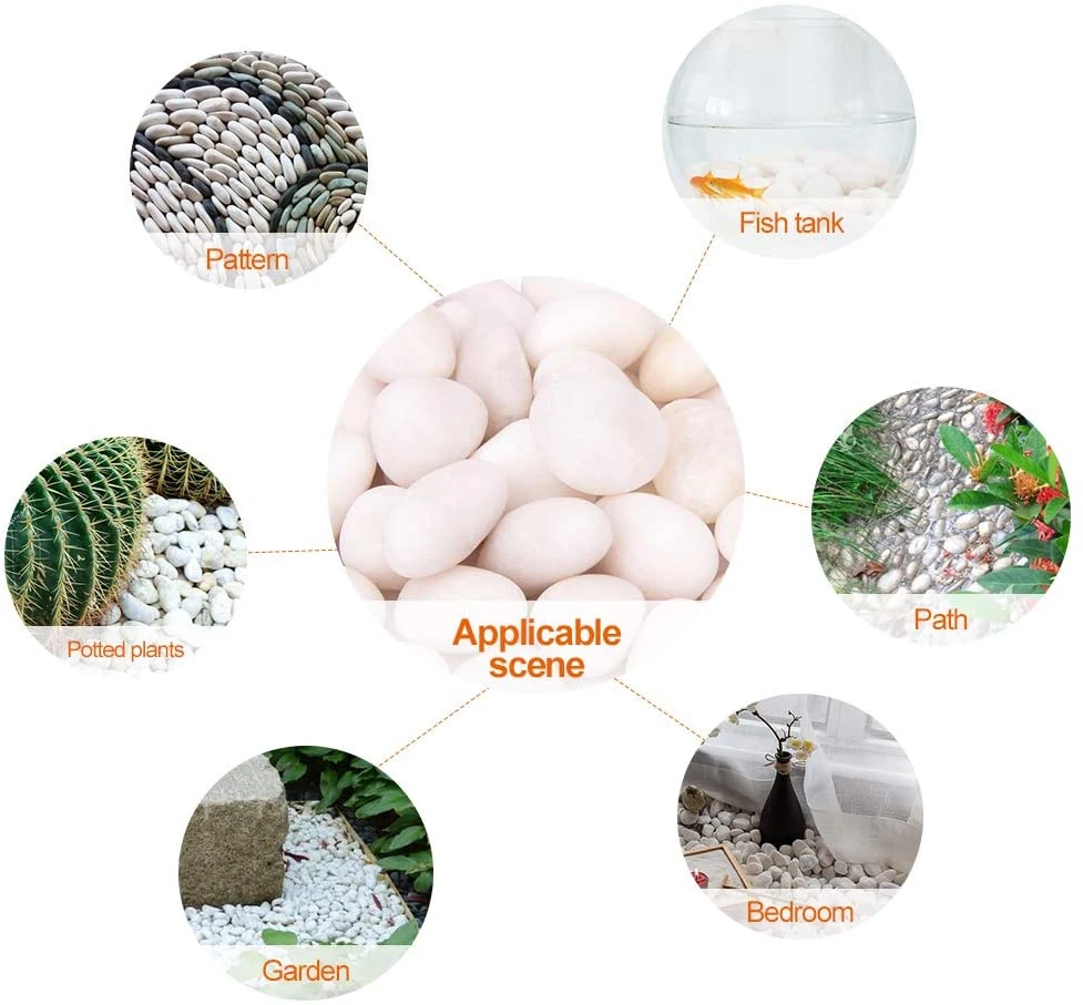 Supply Polished White Pebble Stone for Landscape Garden Aquarium