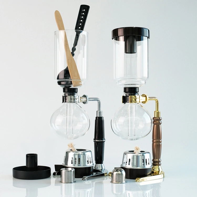 Custom Design 5 Cup 3 Cup Electric High Borosilicate Glass Siphon Coffee Maker for Promotion