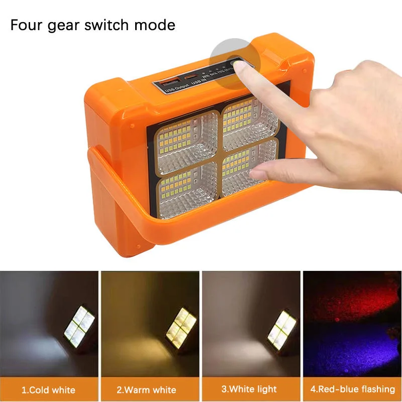 LED Work Solar Light Hanging Rechargeable Camping Emergency Light for Power Failure Emergency Worklight Car Repair