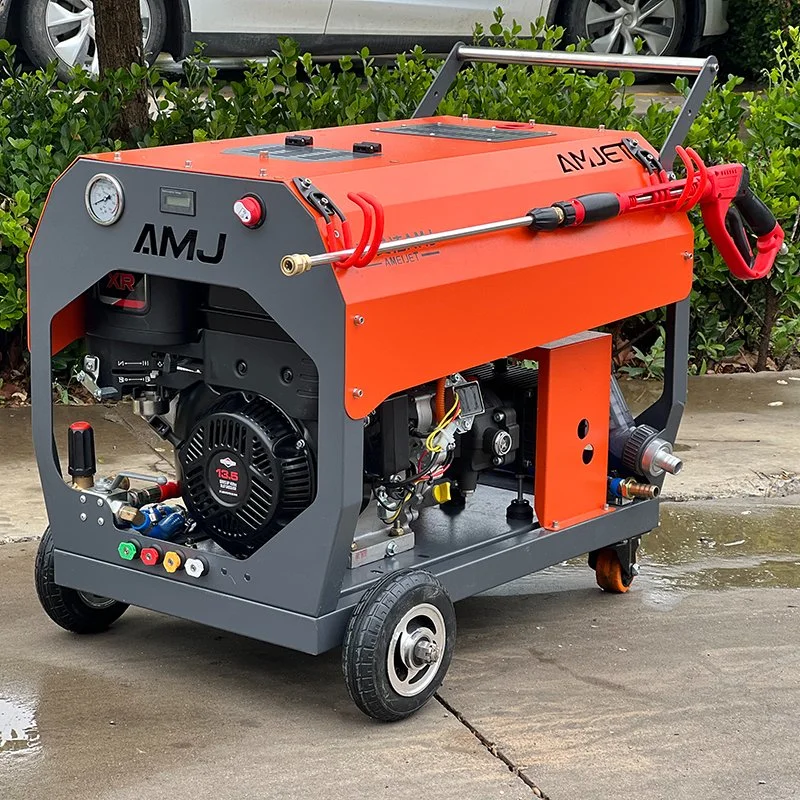 High Pressure Cleaner 40lpm-70lpm 10gpm-19gpm Diesel Hydro Jetter Drain Cleaning Pressure Washer Sewer Jetter Machines