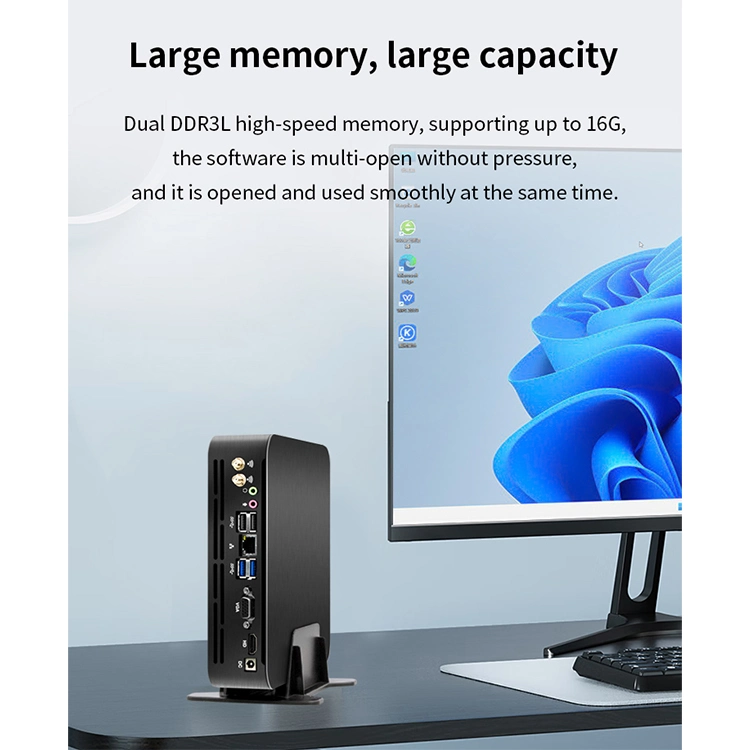 Custom Super I3 I5 I7 Win10/11 HD Graphics Office Dedicated VGA 8*USB Msata Fan Heat Dissipation Mini PCS Manufacturer