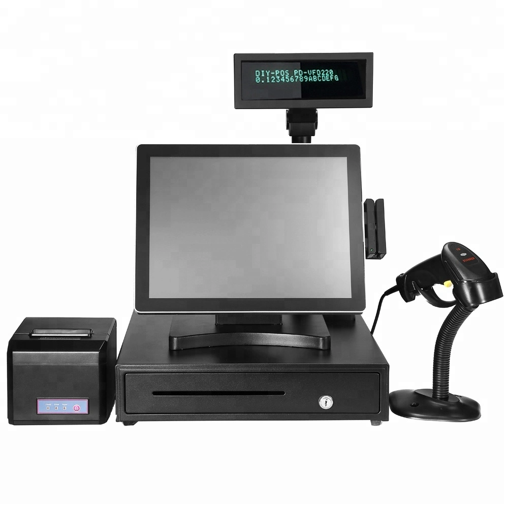 All in One LED Touch Screen POS Machine POS System Desktop Cash Register