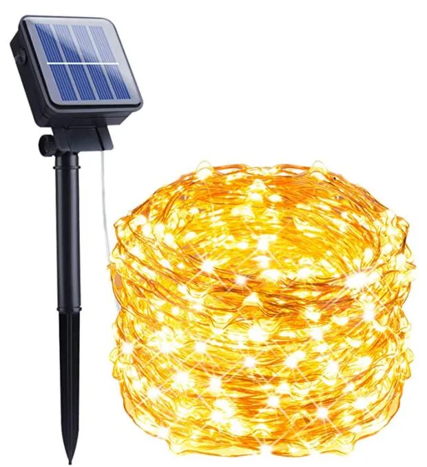 Customized IP65 200 LED Solar Fairy Lights Outdoor String for Porch Deck Backyard Lawn Pergola