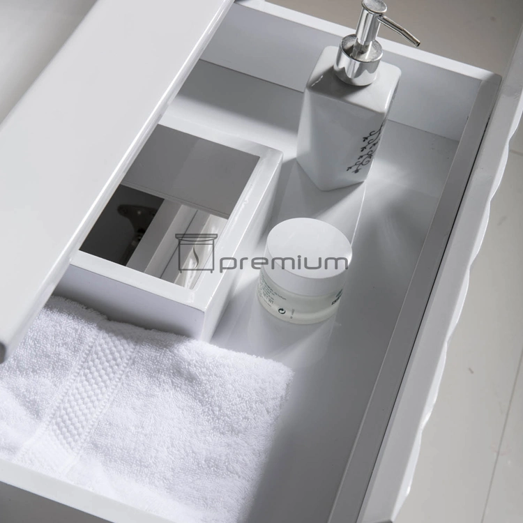 White Wall Hung Modern PVC Bathroom Furniture by 60cm