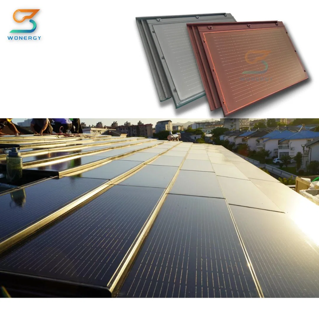 2023 Green Energy Solar Greenhouse Clean Glass Solar Roof Panel Transparent Solar Cell Factory Price BIPV Solar Tiles