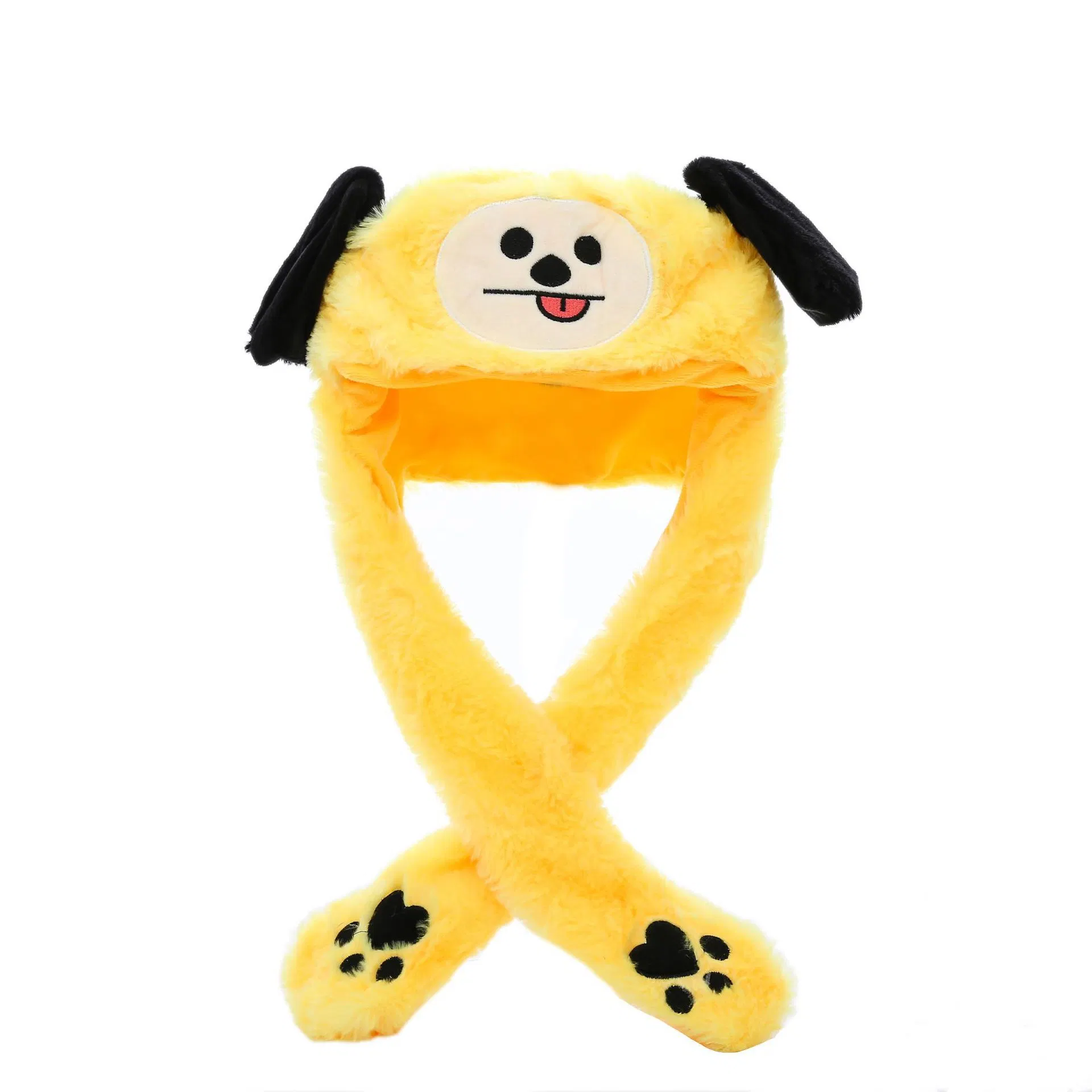 Chapeau en peluche animal chien jaune cadeau bébé bonnet confortable enfants Jouets mode pour chapeaux
