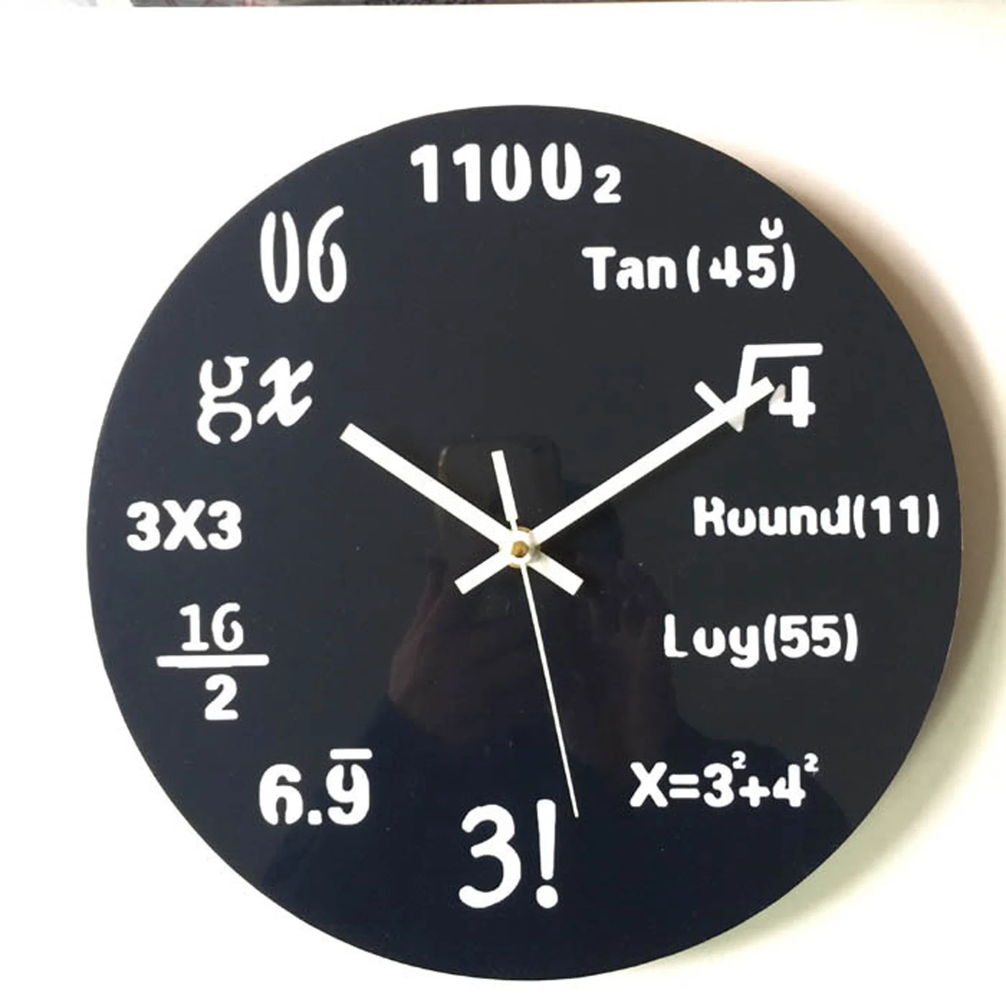 Unique Wall Clock Each Hour Marked by a Simple Math Equation Math Wall Clock