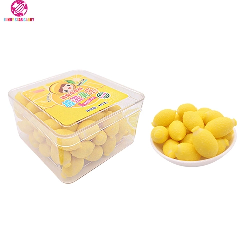 Confectionery Low Price Fruit Lemon Jam Bubble Gum Candy