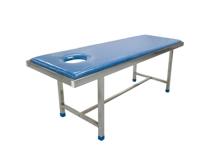 Exp-A38 Hospital Stainless Steel Portable Exam Couch Medical Massage Bed
