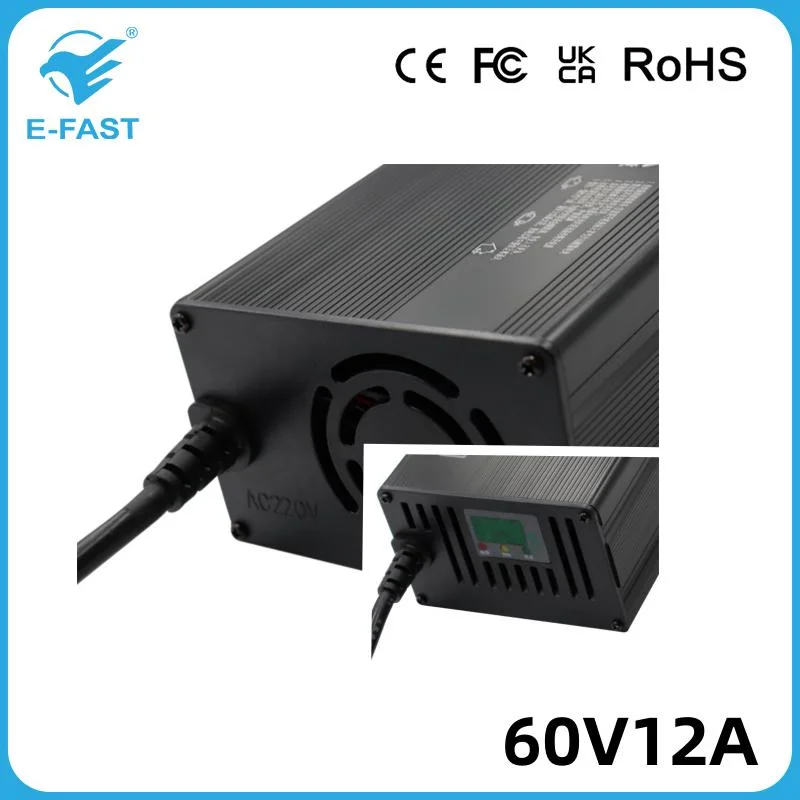 Hot Selling 60V 12A Ebike Battery Charger for 17s 71.4V Lithium Battery Pack