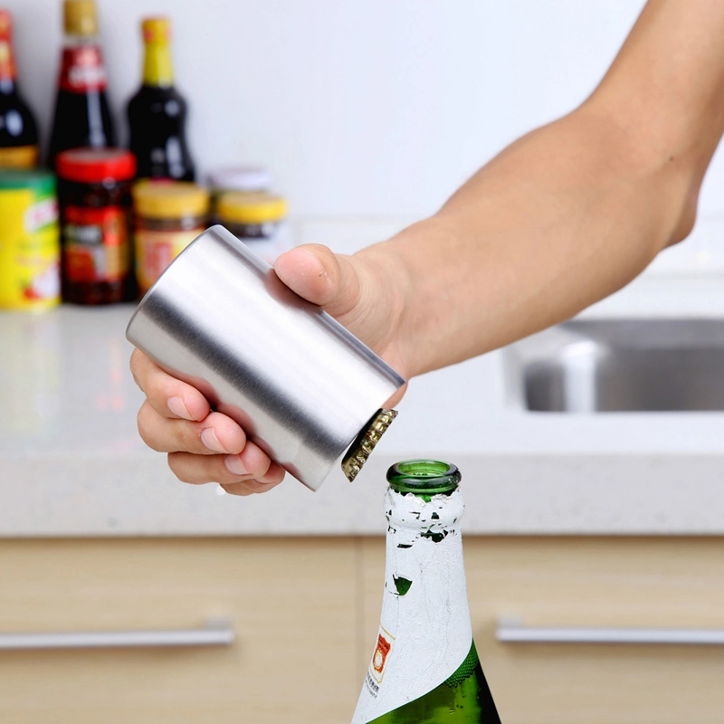 Stainless Steel Beer Bottle Opener Automatic Bottle Openers Beer Soda Cap Red Wine Bottle Opener Bar Kitchen Tools