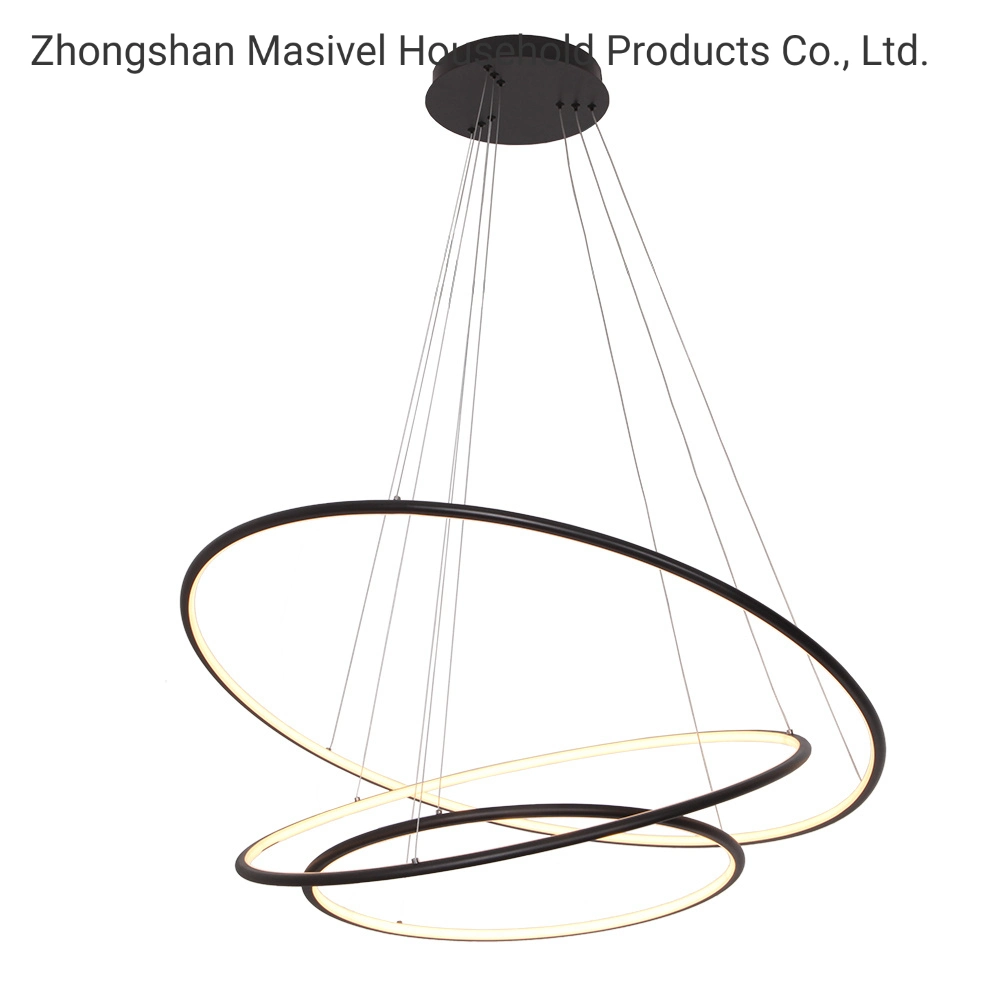 Iluminación Masivel moderna circular metálica para interiores LED Chandelier Light