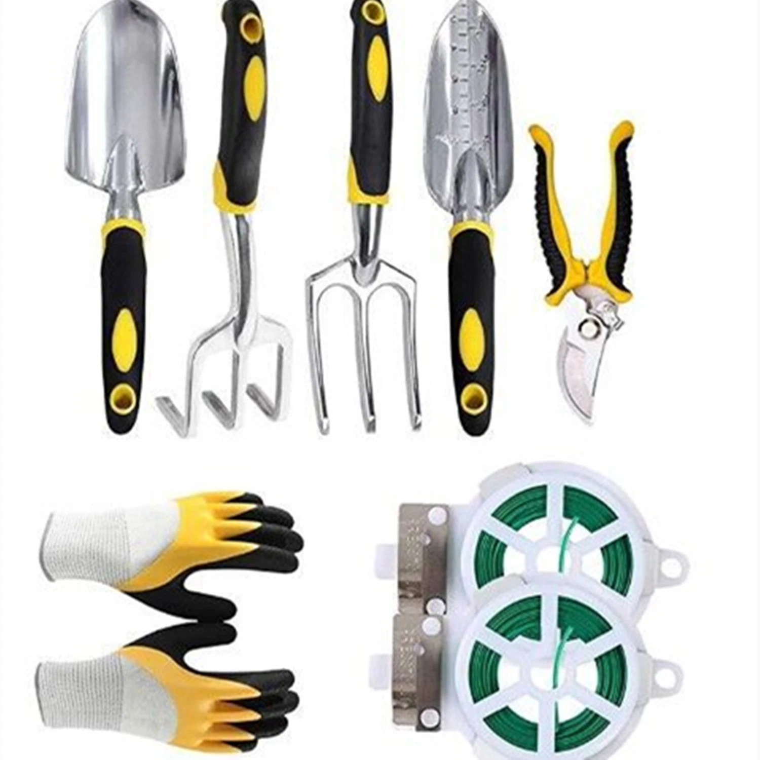 Garden Tool Set with Stainless Steel Trowel