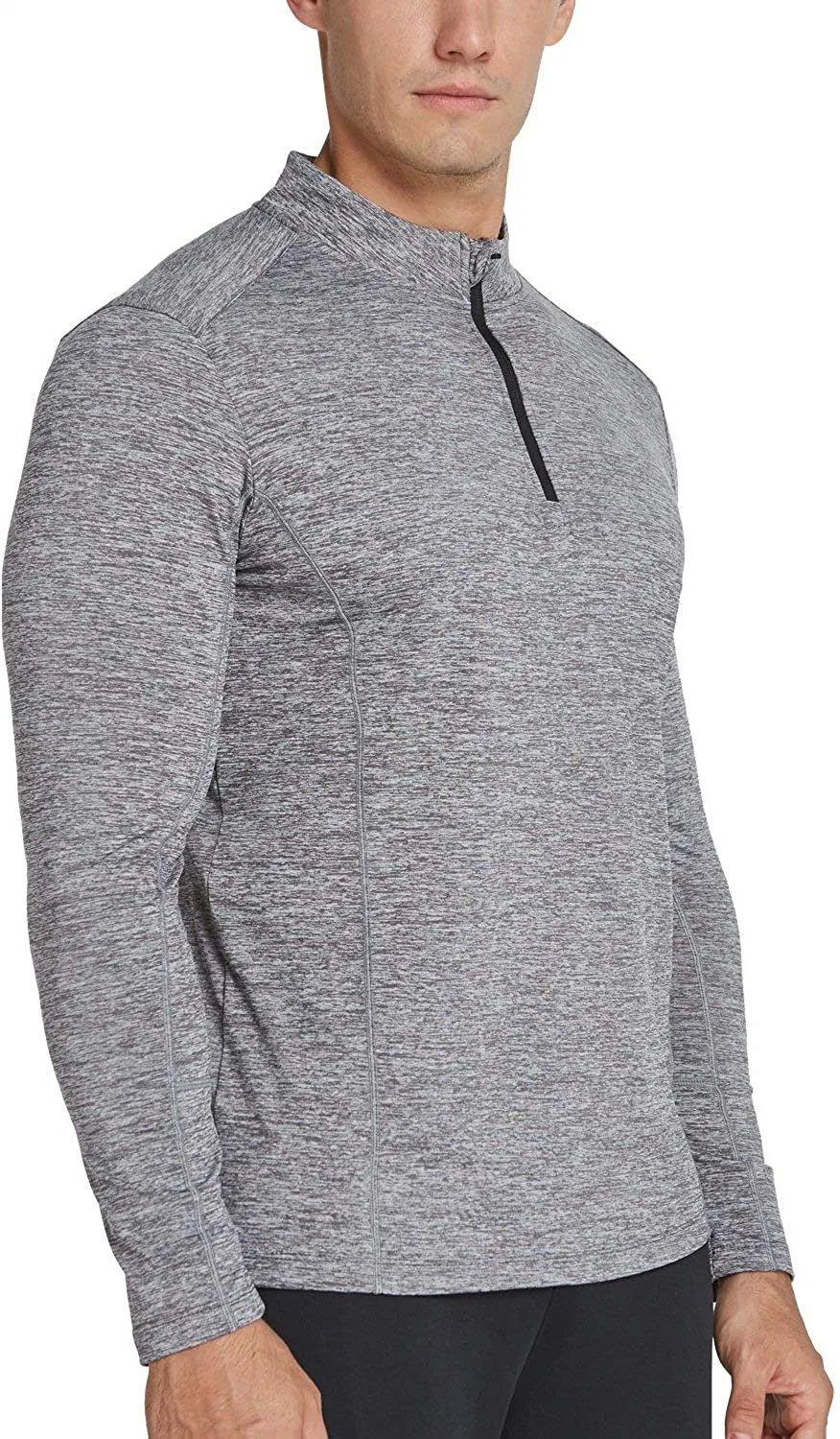 Großhandel/Lieferant Herren 1/4 Zip Pullover Laufshirts Langarm Tops Aktiver Verschleiß