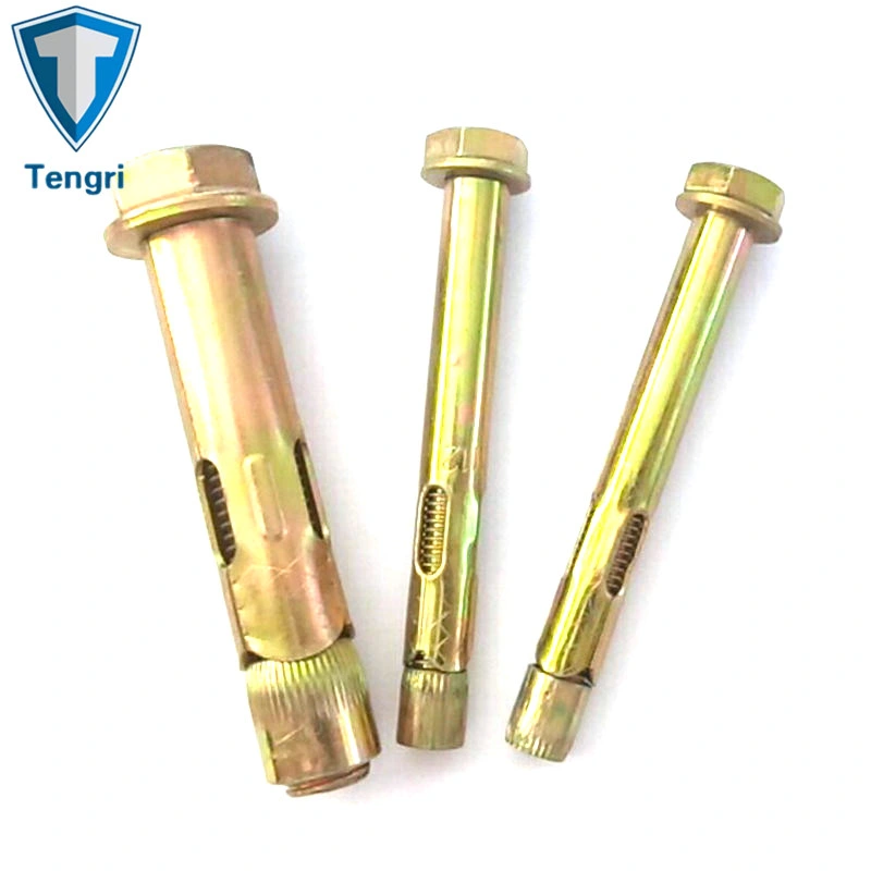 Yellow Zinc Plated Anchor Hex Bolt Sleeve Anchor Nail Drive Anchor Expansion Anchor