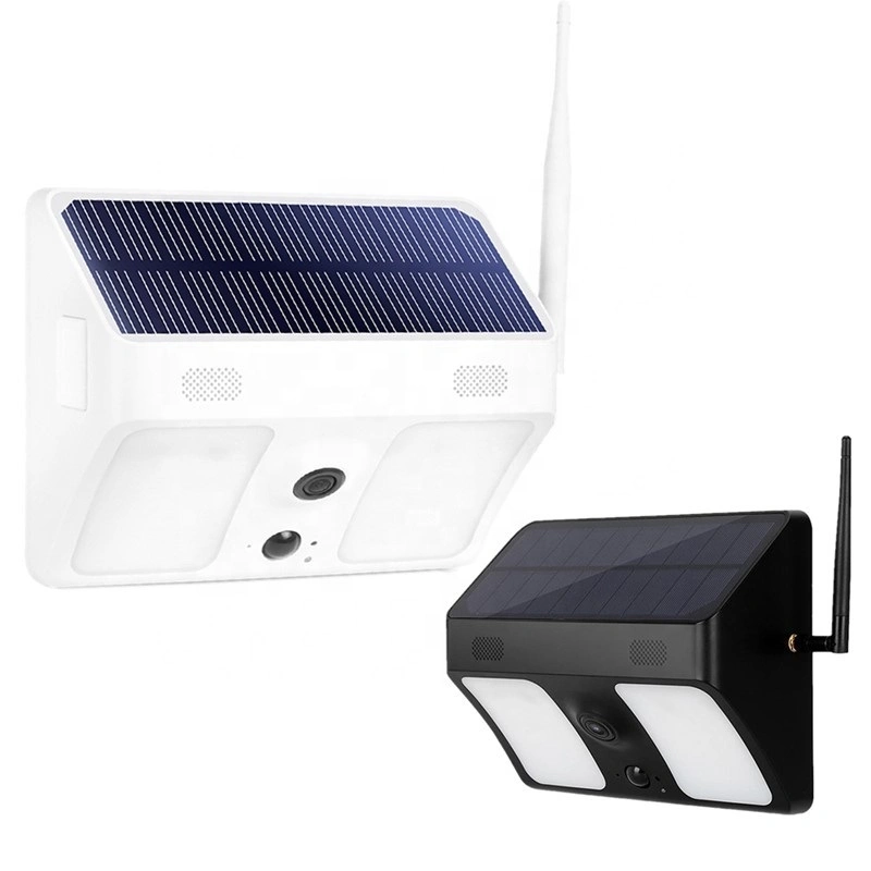 WiFi proyector batería solar con la cámara de vídeo Full HD de la seguridad exterior de movimiento PIR