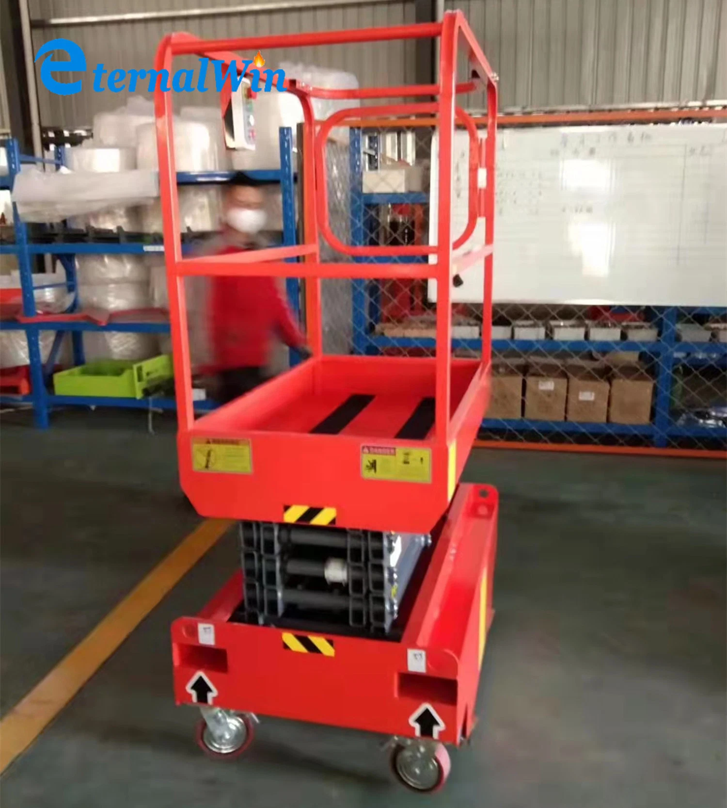 AC/DC Power Portable Scissor Type Full Auto Vertical Electric Man Lift / Self Propelled Towable Boom Manlift Price