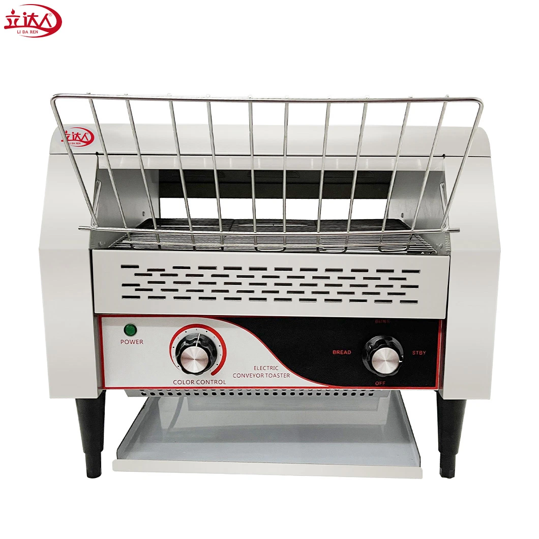 Lida OEM Commercial Guangzhou Manufacturer 2.6kw Electrical Conveyor Burger Bun Vertical Toaster Sliced Bread Cooker Electric Grill Toaster