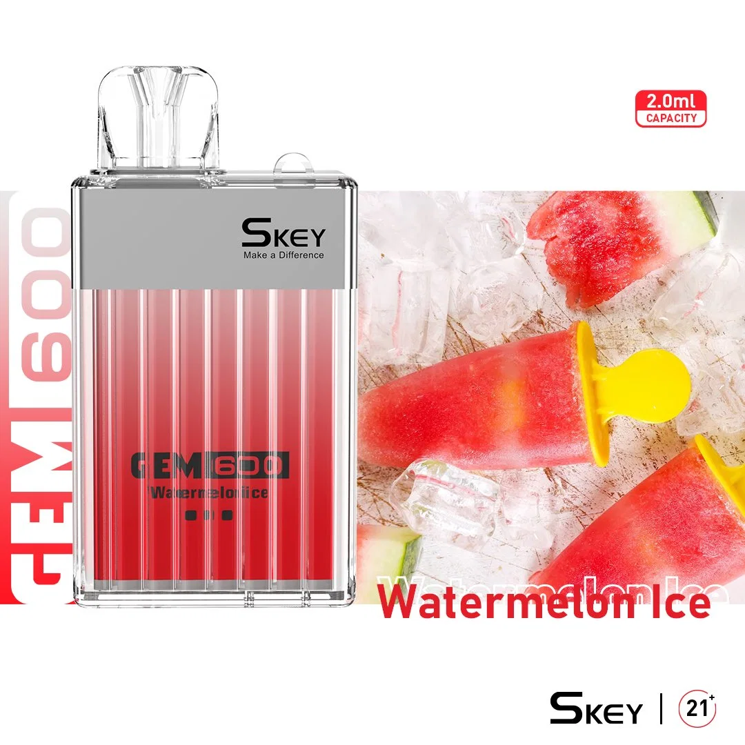 UK Exceptional Perfume Box Design Skey Gem600 Mesh Coil Disposable/Chargeable Vape Tpd Mhra E-Cig