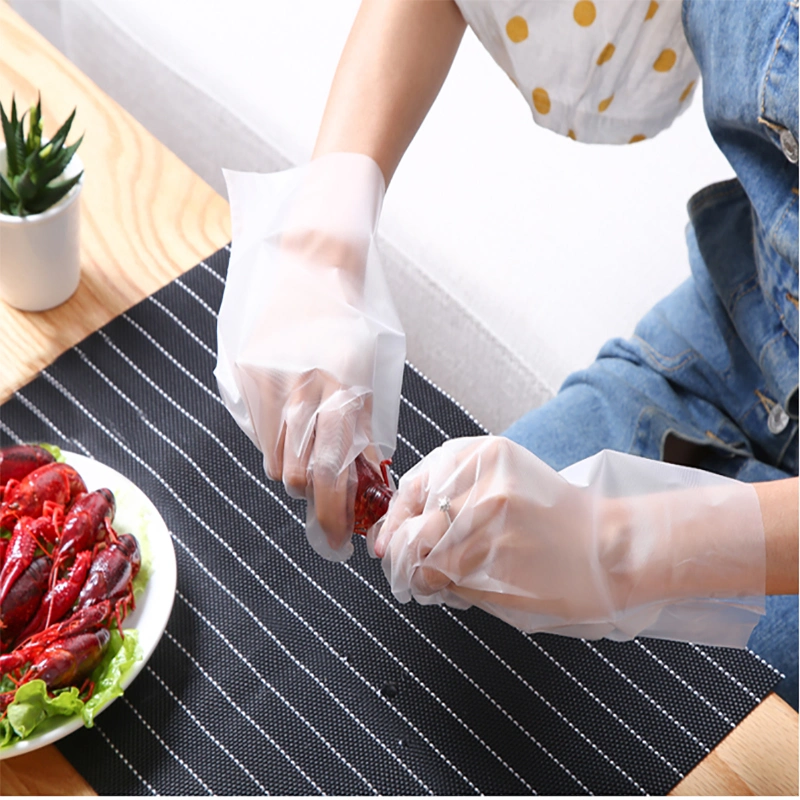 New Generation Plastic Disposable TPE Gloves for Food Using