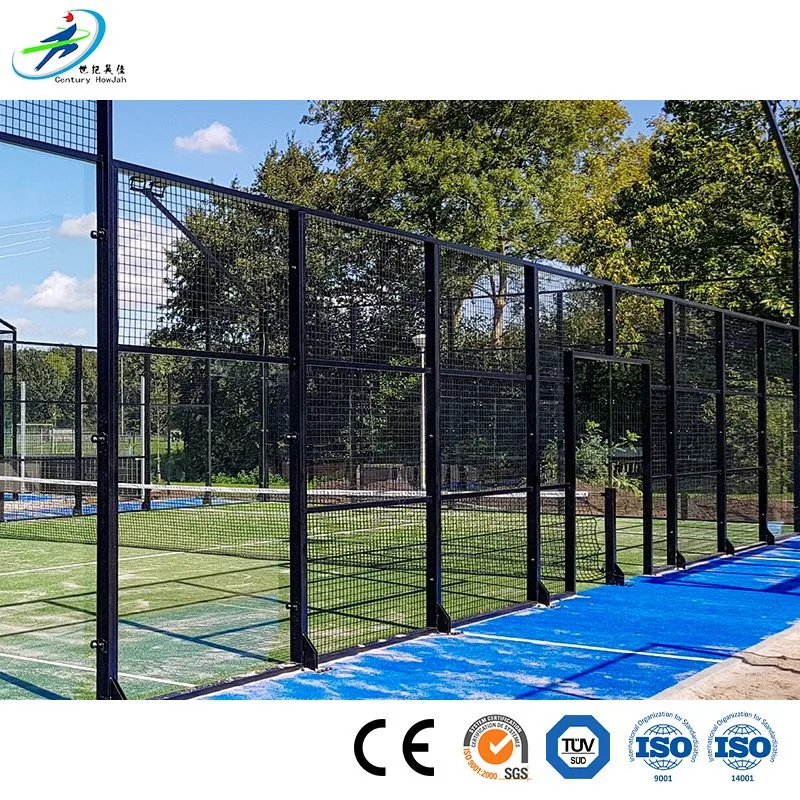 Century Star tennis court Paddle fournisseur professionnel de tennis de terrain Équipement de terrain avec cage de clôture en acier