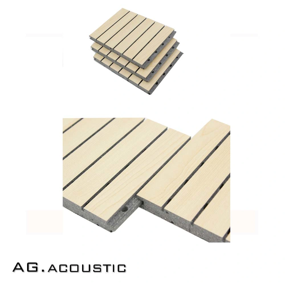 AG. Acoustic Class Room Wall Ceilings Decoration Sound Absorption Grooved Wood Board