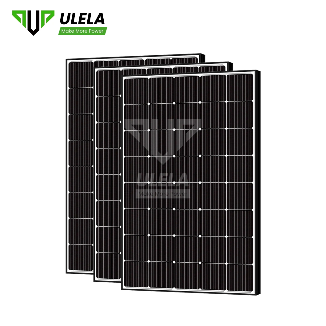 Ulela Black Solar Panel grossiste OEM Custom Standard Silicon modules Panneau solaire mono Chine panneau solaire monocristallin silicone 210 mm