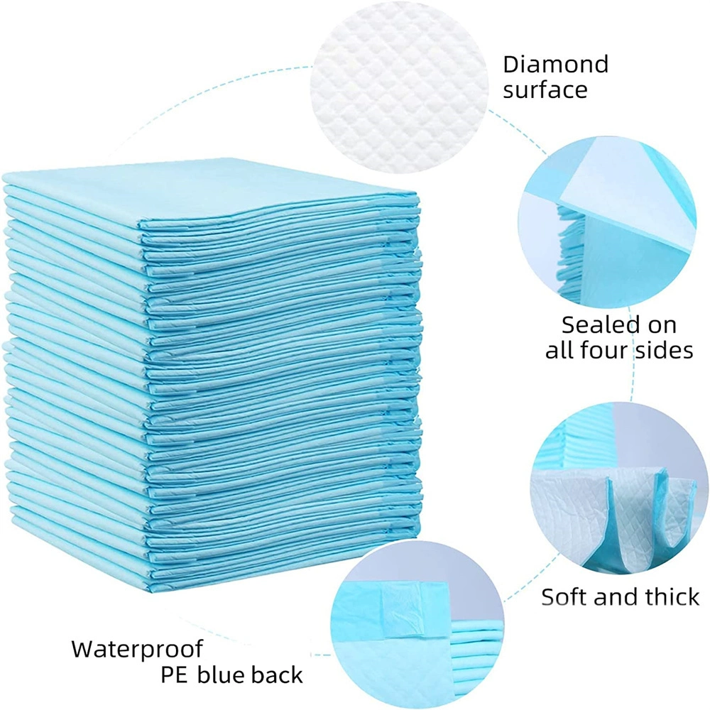 Almohadilla desechable para bebés, 100 unidades Thicken y High absorber Incontinence Changing Pad con transpirable, impermeable