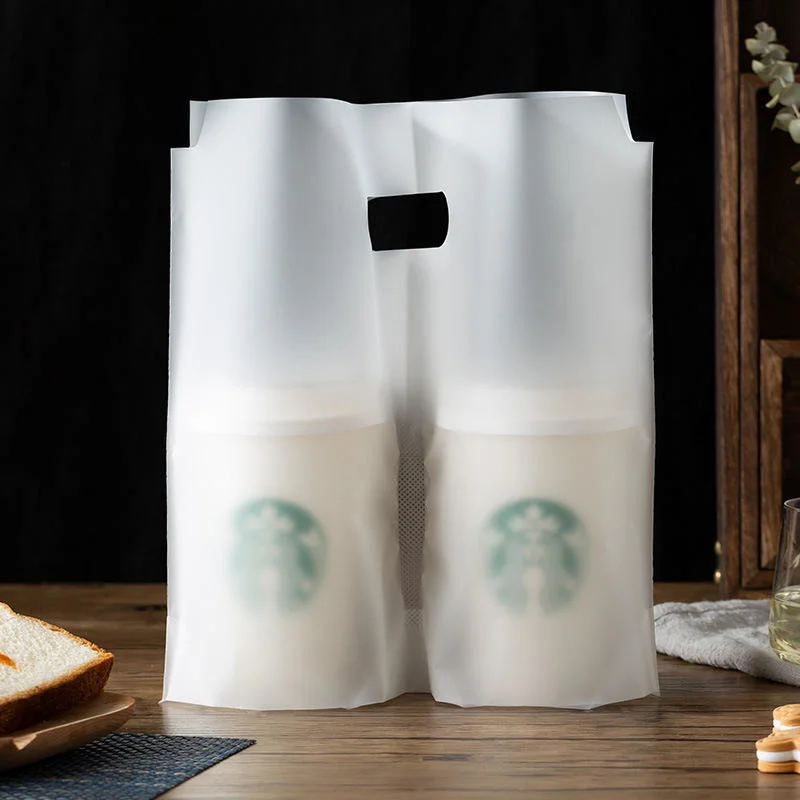 Custom Logo Takeout Café biodegradable Bolsas de plástico para burbujas Té