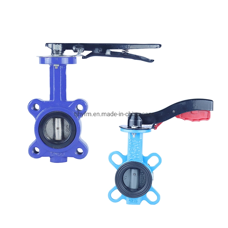 China Supplier Custom 4&prime; &prime; 150lb DN100 Gearbox Ci Body Seal Material Wafer Type Replaceable Seat Butterfly Valve