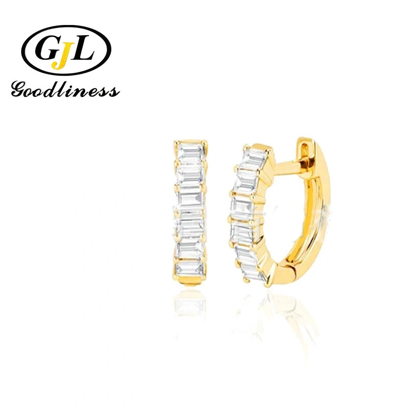 Ice out Stone Earring Crystal Huggie Hoop Earrings Fashion Jewellery